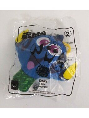 New 2020 Disney/Pixar Finding Nemo #10 Dory Plush Clip-On McDonald's Toy Sealed
